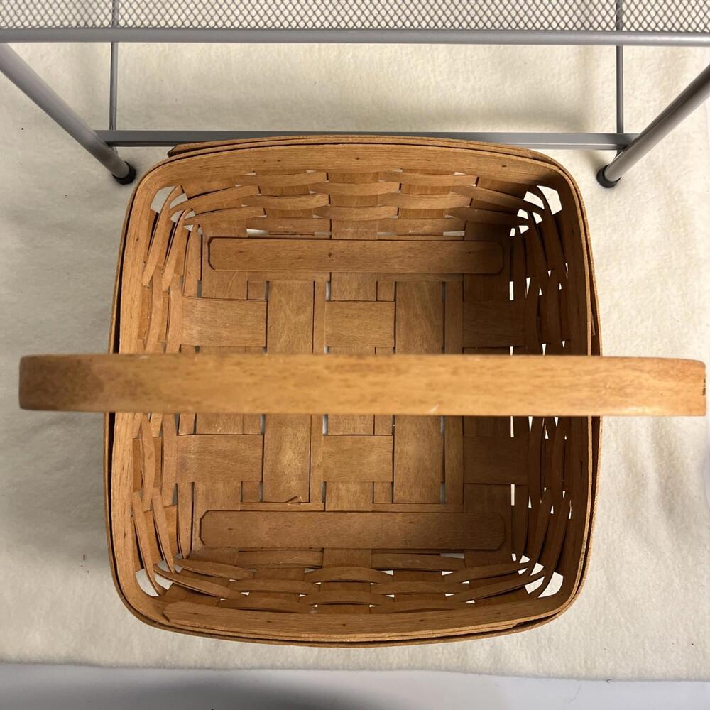 Vintage 1991 Longaberger Fixed Handle 12” X  12” X 4.5” Pie Basket - Picture 3 of 7